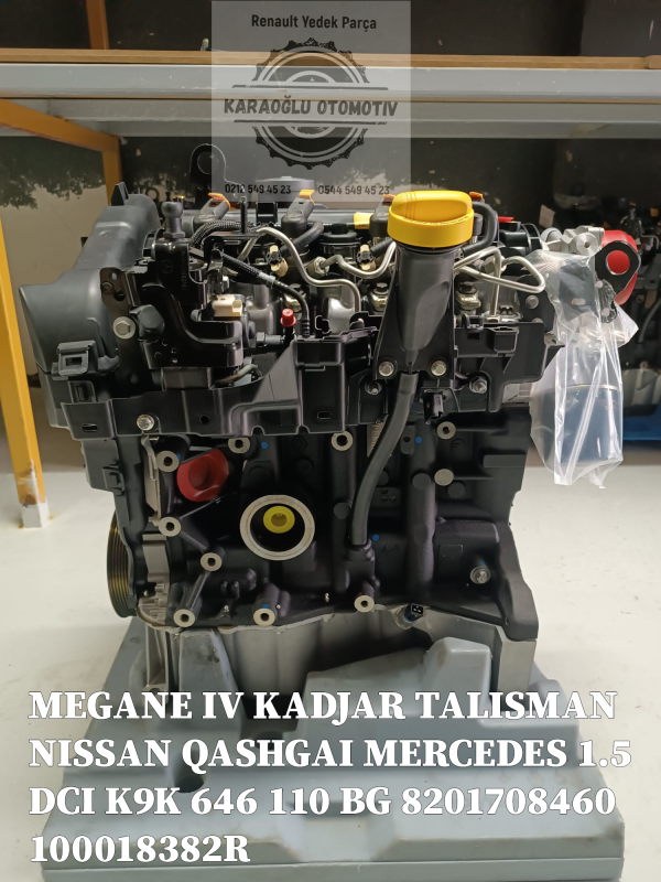 Renault Kadjar Dizel Sandık Motor 1.5 Dci K9K 647 Euro 6 100018382R 8201708460 - Görsel 2