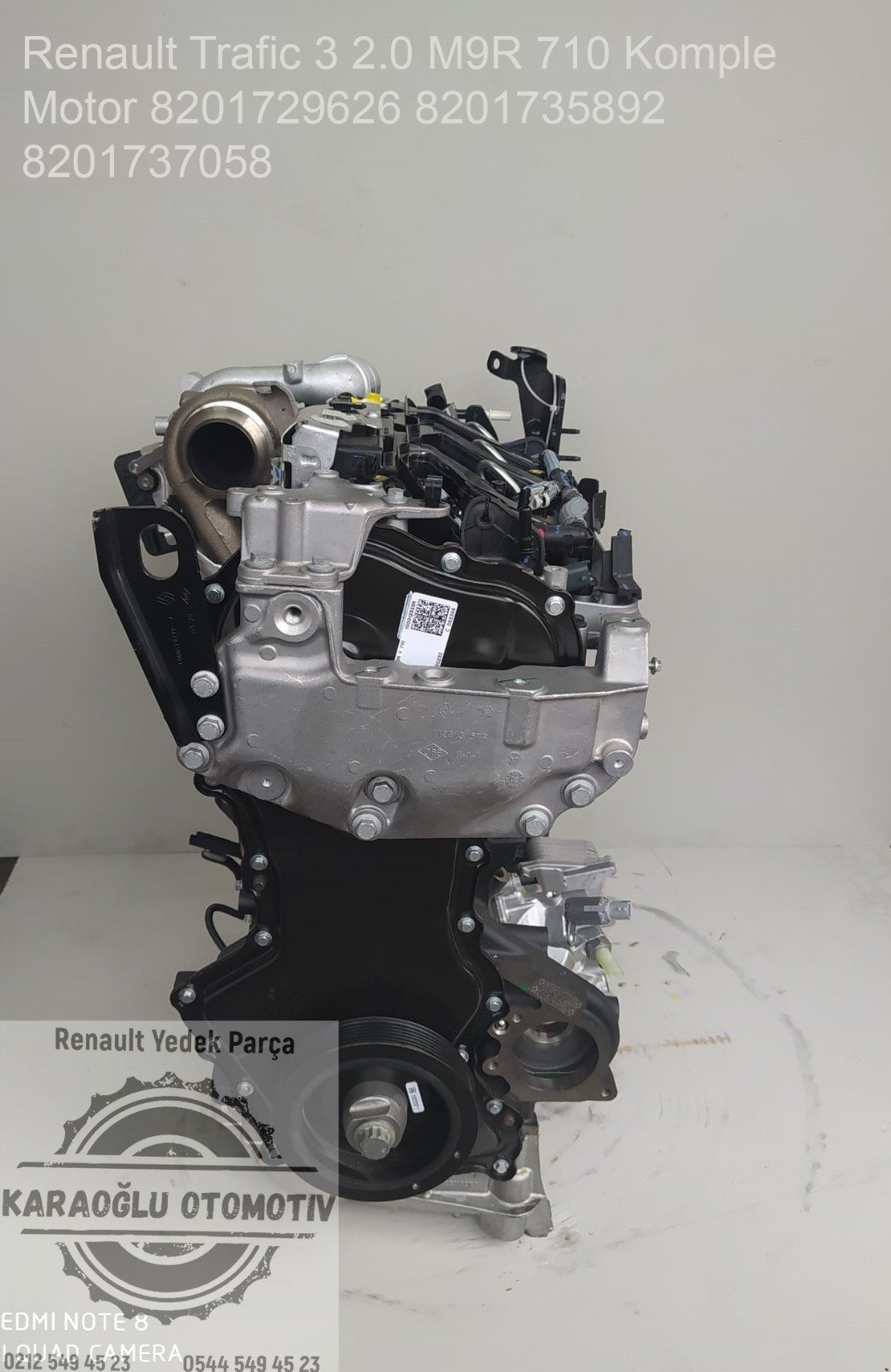 Renault Trafic 3 2.0 M9R 710 Komple Motor 8201729626 8201735892 8201737058 - Görsel 4