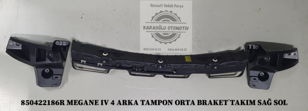 850422186R MEGANE IV ARKA TAMPON ORTA BRAKET TAKIM SAĞ SOL - Görsel 2