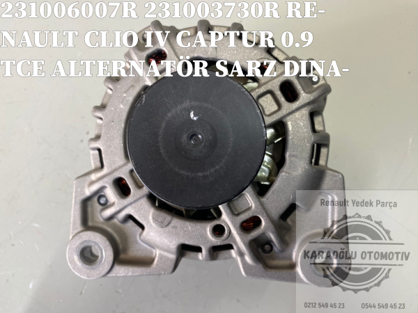 231006007R 231003730R RENAULT CLIO IV CAPTUR 0.9 TCE ALTERNATÖR SARZ DINAMOSU - Görsel 2