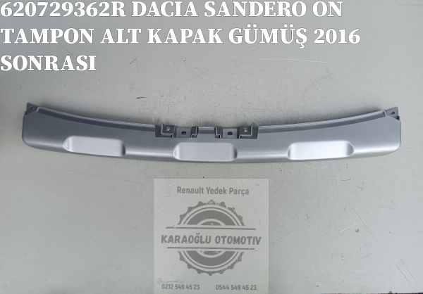 620729362R DACIA SANDERO ÖN TAMPON ALT KAPAK GRİ 2016 SONRASI