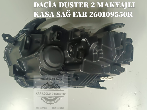 DACİA DUSTER PH2 MAKYAJLI KASA İÇİ SİYAH SAĞ FAR 260109550R - Görsel 2