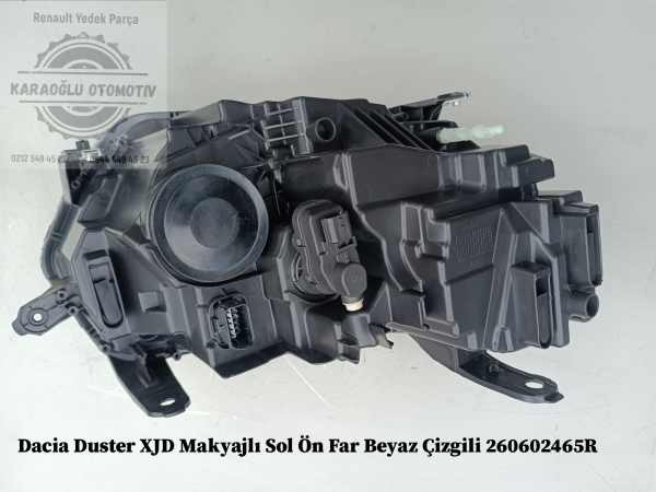 Dacia Duster XJD Makyajlı Sol Ön Far Beyaz Çizgili 260602465R 260602515R - Görsel 2