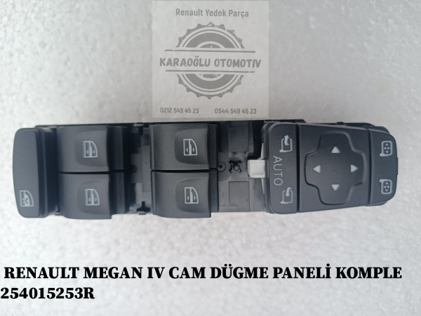 RENAULT MEGAN IV SOL ÖN KAPI CAM DÜGME PANELİ KOMPLE 254015253R