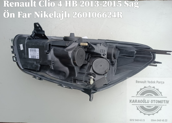 Renault Clio 4 HB 2013-2015 Sağ Ön Far Nikelajlı 260106624R - Görsel 2