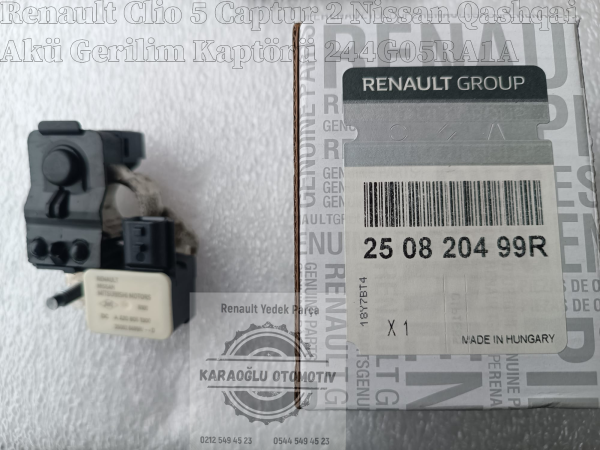 Renault Clio 5 Captur 2 Nissan Qashqai Akü Gerilim Kaptörü 244G05RA1A