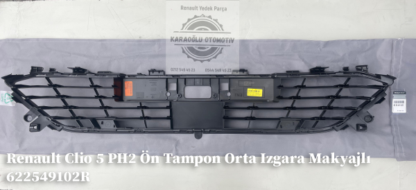 Renault Clio 5 PH2 Ön Tampon Orta Izgara Makyajlı 622549102R - Görsel 2