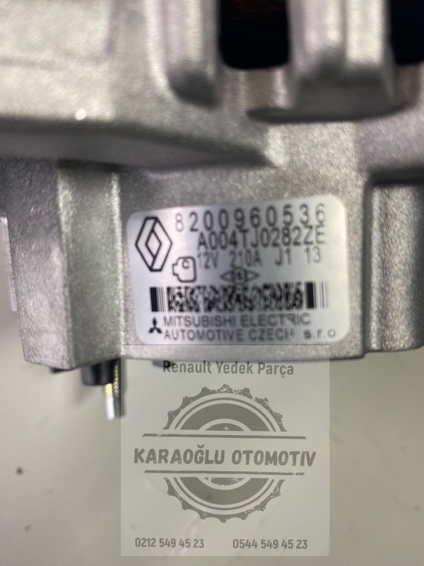 Renault Laguna 3 Latitude 2.0 Dci Alternatör Şarj Dinamosu 8200960536 - Görsel 3