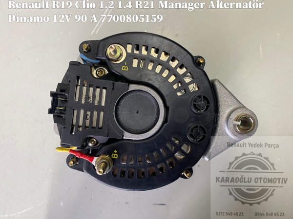 Renault R19 Clio 1.2 1.4 R21 Manager Alternatör Dinamo 12V 90 A 7700805159 - Görsel 2