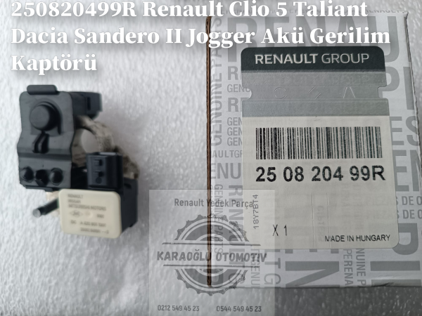 250820499R Renault Clio 5 Taliant Dacia Sandero II Jogger Akü Gerilim Kaptörü