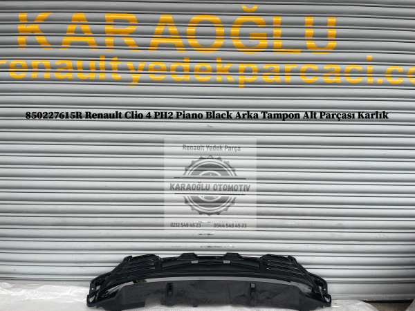 850227615R Renault Clio 4 PH2 Piano Black Arka Tampon Alt Parçası Karlık - Görsel 2