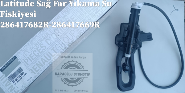 Renault Latitude Sağ Far Yıkama Su Fiskiyesi 286417682R 286417669R - Görsel 2