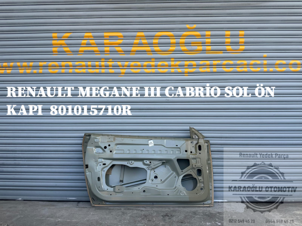 RENAULT MEGANE III CABRİO SOL ÖN KAPI  801015710R - Görsel 2