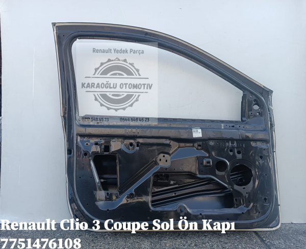 Renault Clio 3 Coupe Sol Ön Kapı 7751476108 - Görsel 2