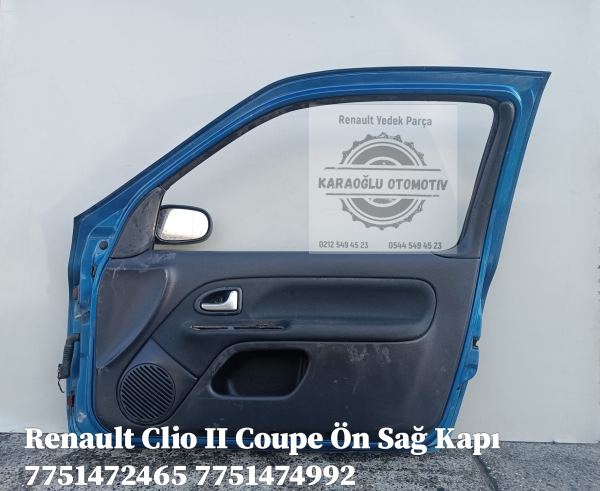 Renault Clio II Coupe Ön Sağ Kapı 7751472465 7751474992 - Görsel 2