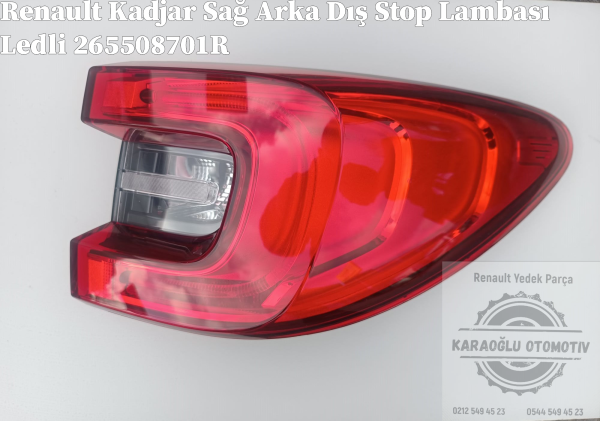 Renault Kadjar Sağ Arka Dış Stop Lambası Ledli 265508701R