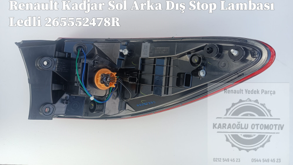 Renault Kadjar Sol Arka Dış Stop Lambası Ledli 265552478R - Görsel 2