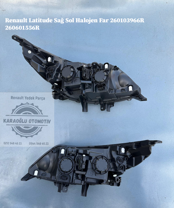 Renault Latitude Sağ Sol Halojen Far 260103966R 260601556R - Görsel 2