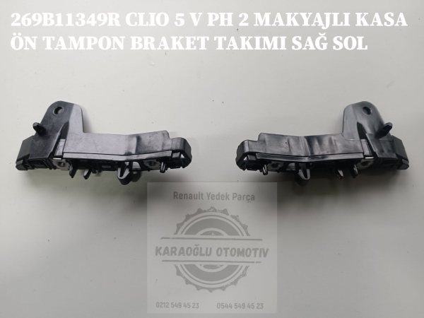 RENAULT CLIO 5 PH 2 MAKYAJLI KASA ÖN TAMPON BRAKET TAKIMI SAĞ SOL 269B11349R