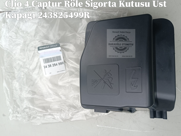 Renault Clio 4 Captur Röle Sigorta Kutusu Üst Kapağı 243825499R