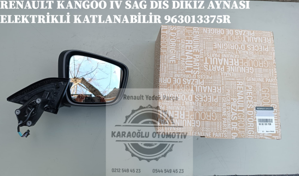 RENAULT KANGOO IV SAG DIS DİKİZ AYNASI ELEKTRİKLİ KATLANABİLİR 963013375R - Görsel 2