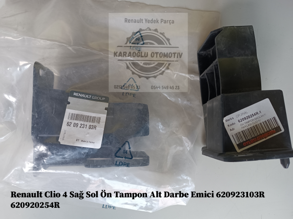 Renault Clio 4 Sağ Sol Ön Tampon Alt Darbe Emici 620923103R 620920254R