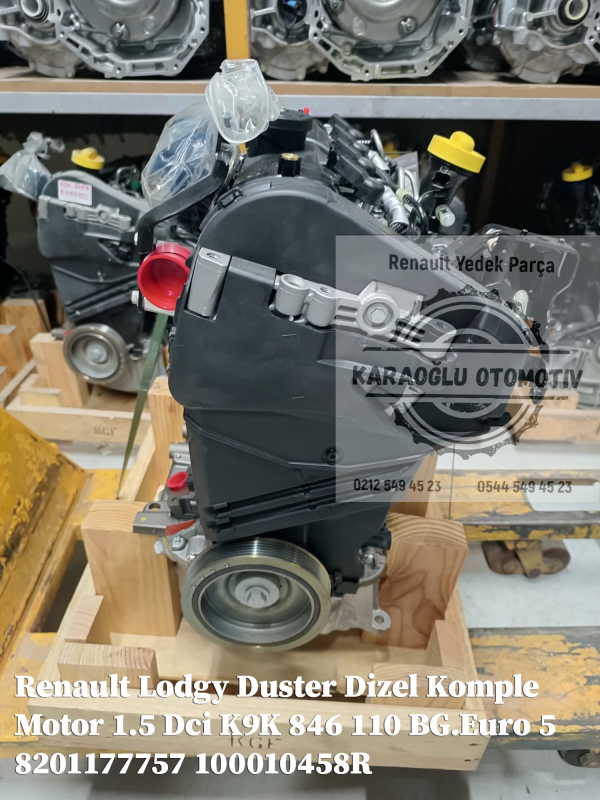 Dacıa Lodgy Duster Dizel Komple Motor 1.5 Dci K9K 846 110 BG.Euro 5 8201177757 100010458R - Görsel 3