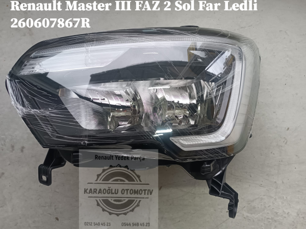 Renault Master III FAZ 2 Sol Far Ledli 260607867R