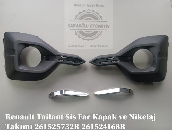 261525732R 261524168R Renault Tailant Sis Far Kapak ve Nikelaj Takımı