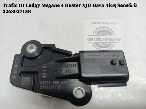 Trafıc III Lodgy Megane 4 Duster XJD Hava Akış Sensörü 226802715R