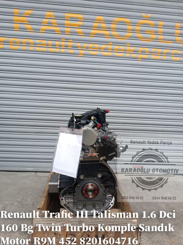 Renault Trafic III Talisman 1.6 Dci 160 Bg Twin Turbo Komple Sandık Motor R9M 452 8201604716 - Görsel 3