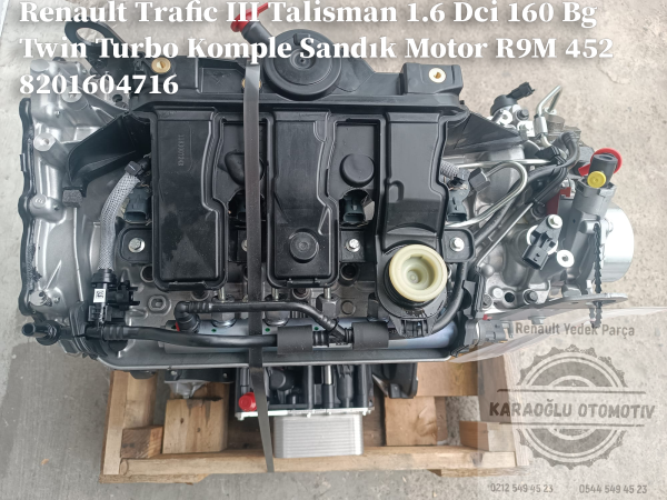 Renault Trafic III Talisman 1.6 Dci 160 Bg Twin Turbo Komple Sandık Motor R9M 452 8201604716 - Görsel 5