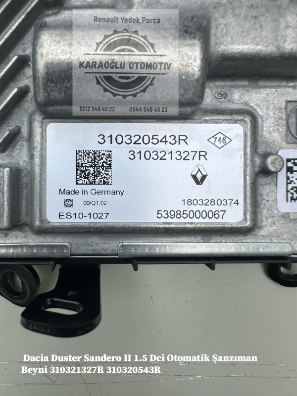 Dacia Duster Sandero II 1.5 Dci Otomatik Şanzıman Beyni 310321327R 310320543R