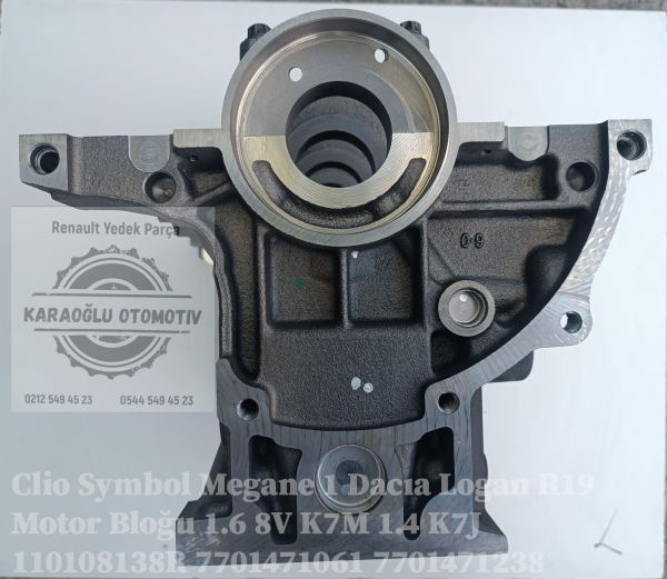 110108138R 7701471061 7701471238 7701477409 Clio Symbol Megane1 Dacıa Logan R19 Motor Bloğu 1.6 8V K7M 1.4 K7J - Görsel 5