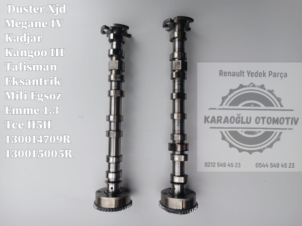 Duster Xjd Megane IV Kadjar Kangoo III Talisman Eksantrik Mili Egsoz Emme 1.3 Tce H5H 130014709R 130015005R