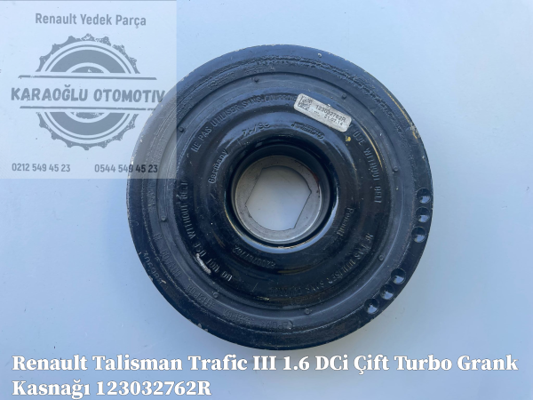 Renault Talisman Trafic III 1.6 DCi Çift Turbo Grank Kasnağı 123032762R