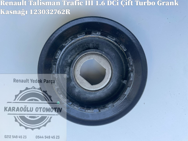 Renault Talisman Trafic III 1.6 DCi Çift Turbo Grank Kasnağı 123032762R - Görsel 2