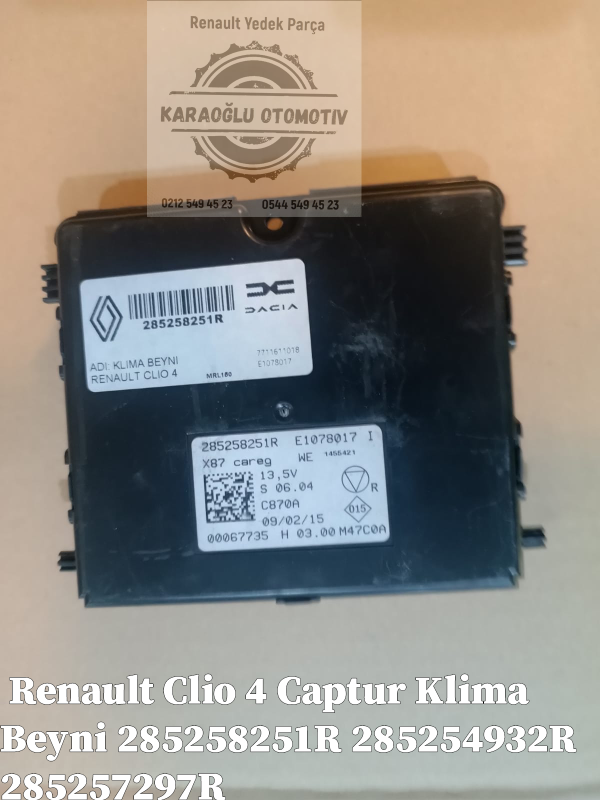 Renault Clio 4 Captur Klima Beyni 285258251R 285254932R  285257297R