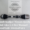 Renault Kadjar Nissan Qashqai J11 Sol Aks 1.5 Dci Manuel 391014PA0B 391014PA0A