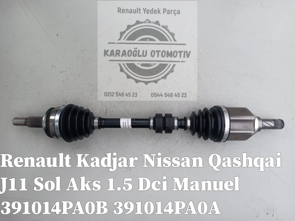 Renault Kadjar Nissan Qashqai J11 Sol Aks 1.5 Dci Manuel 391014PA0B 391014PA0A