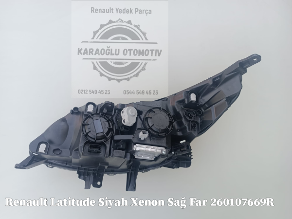 Renault Latitude İçi Siyah Sağ Xenon Far 260107669R 260105696R - Görsel 2