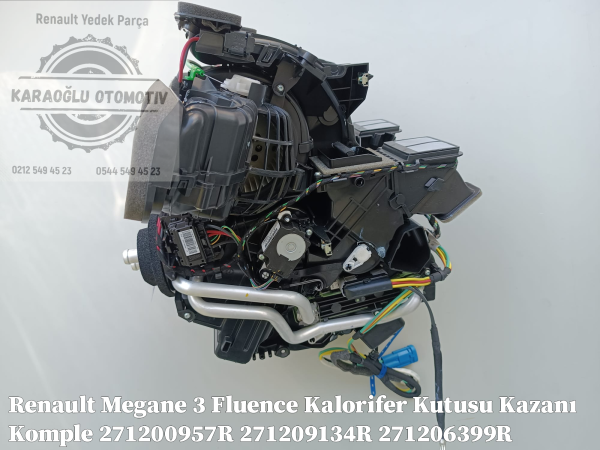 Renault Megane 3 Fluence Kalorifer Kutusu Komple 271200957R 271209134R 271206399R - Görsel 3