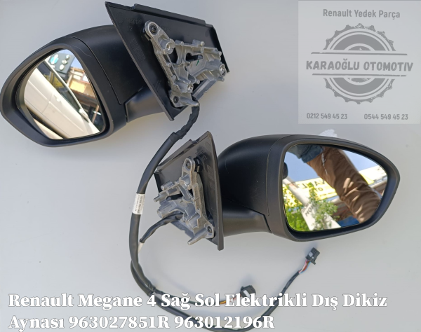 Renault Megane 4 Sağ Sol Elektrikli Dış Dikiz Aynası 963027851R 963012196R