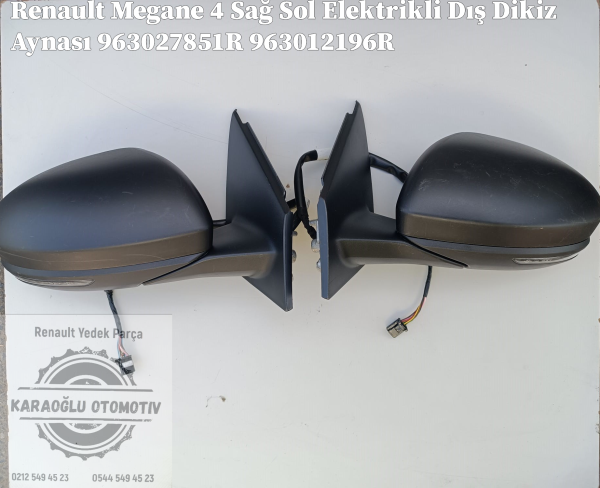 Renault Megane 4 Sağ Sol Elektrikli Dış Dikiz Aynası 963027851R 963012196R - Görsel 2