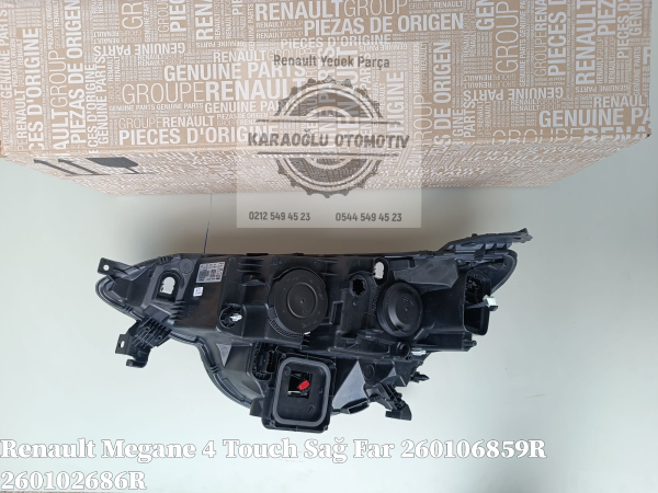 Renault Megane 4 Touch Ledli Sağ Far Siyah Zemin 260106859R 260102686R - Görsel 2