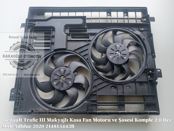 Renault Trafic III Makyajlı Kasa Fan Motoru ve Şasesi Komple 2.0 Dci M9R Adblue 2020 214815443R - Görsel 2
