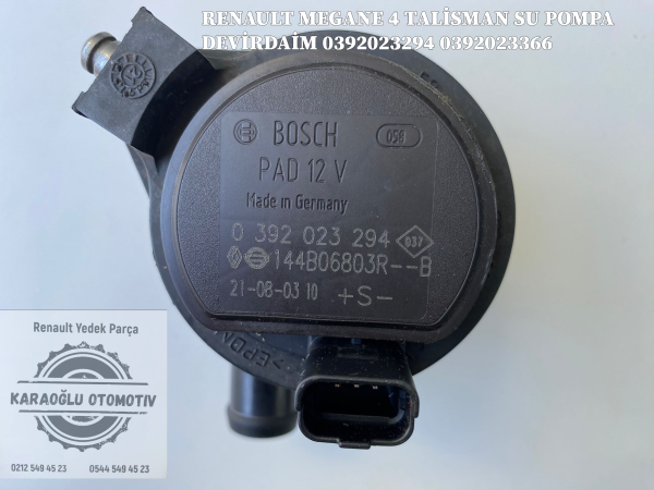 Renault Megane 4 Talisman Su Pompa Devirdaim 0392023294 0392023366