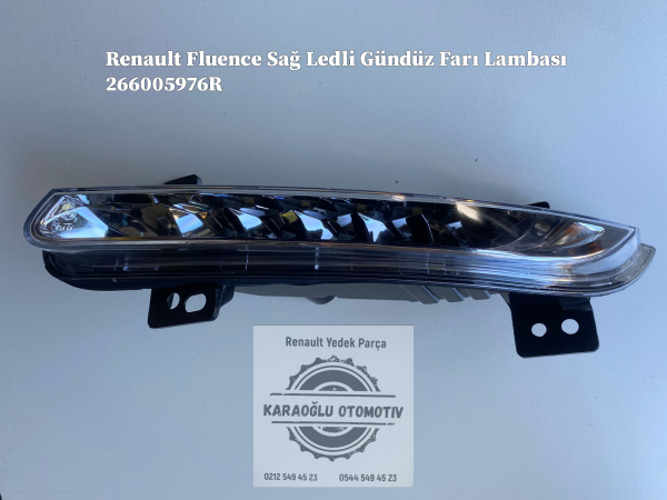 Renault Fluence Sağ Ledli Gündüz Farı Lambası 266005976R