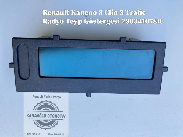 Renault Kangoo 3 Clio 3 Trafic Radyo Teyp Göstergesi 280341078R