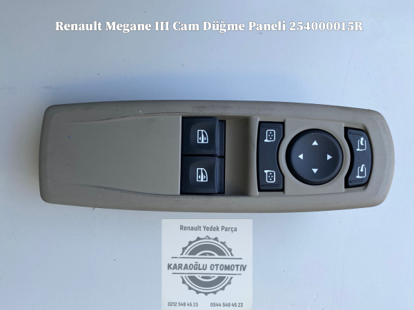 Renault Megane 3 Cam Düğme Paneli 254000015R